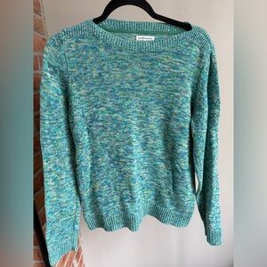Croft & Barrow 100% cotton Multicolor Heathered Knit Sweater